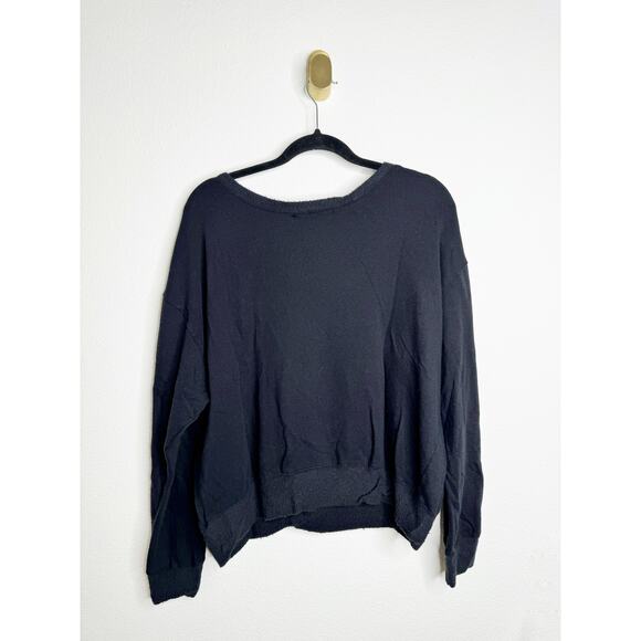 NWT Daydreamer LA Peace & Rock N Roll Black White Crew Neck Sweatshirt Small - Picture 3 of 5